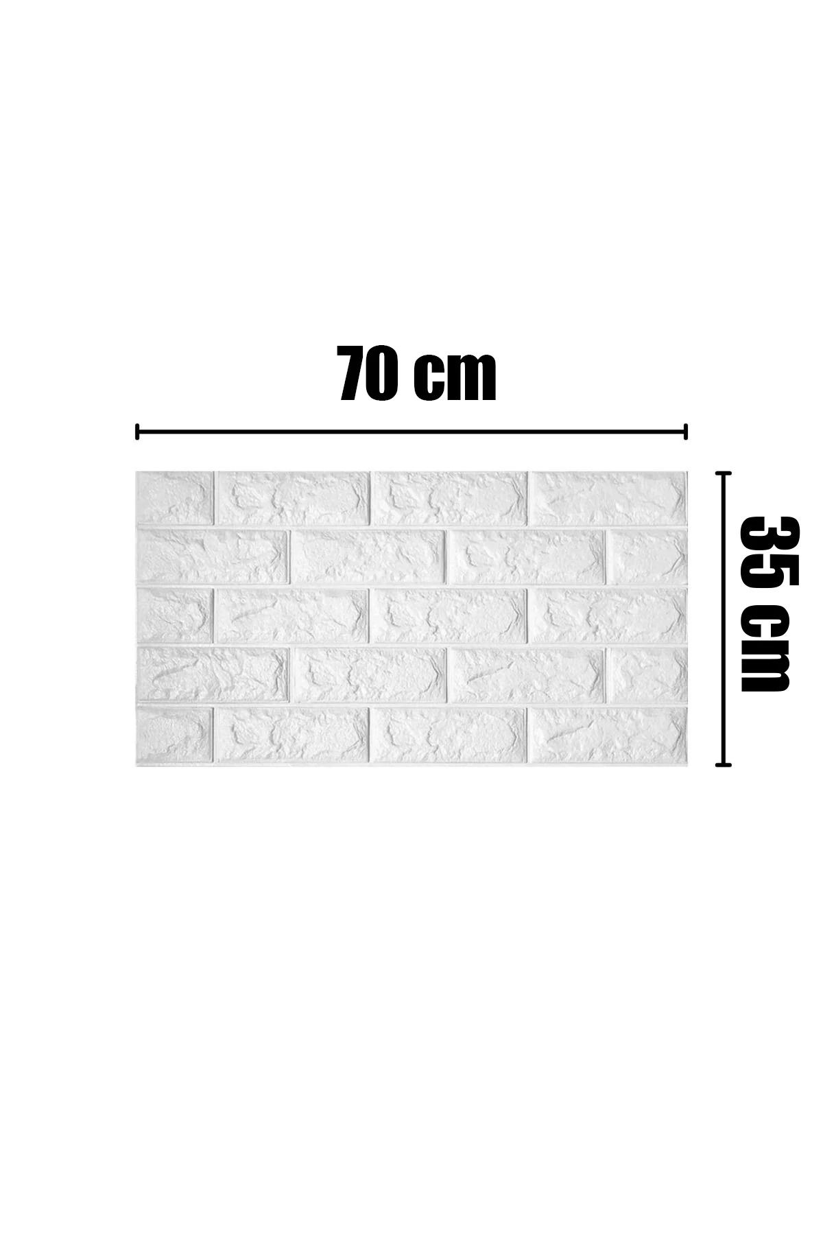 70x35cm 0,25 M² Kendinden Yapışkanlı Duvar Paneli Tuğla Görünümlü