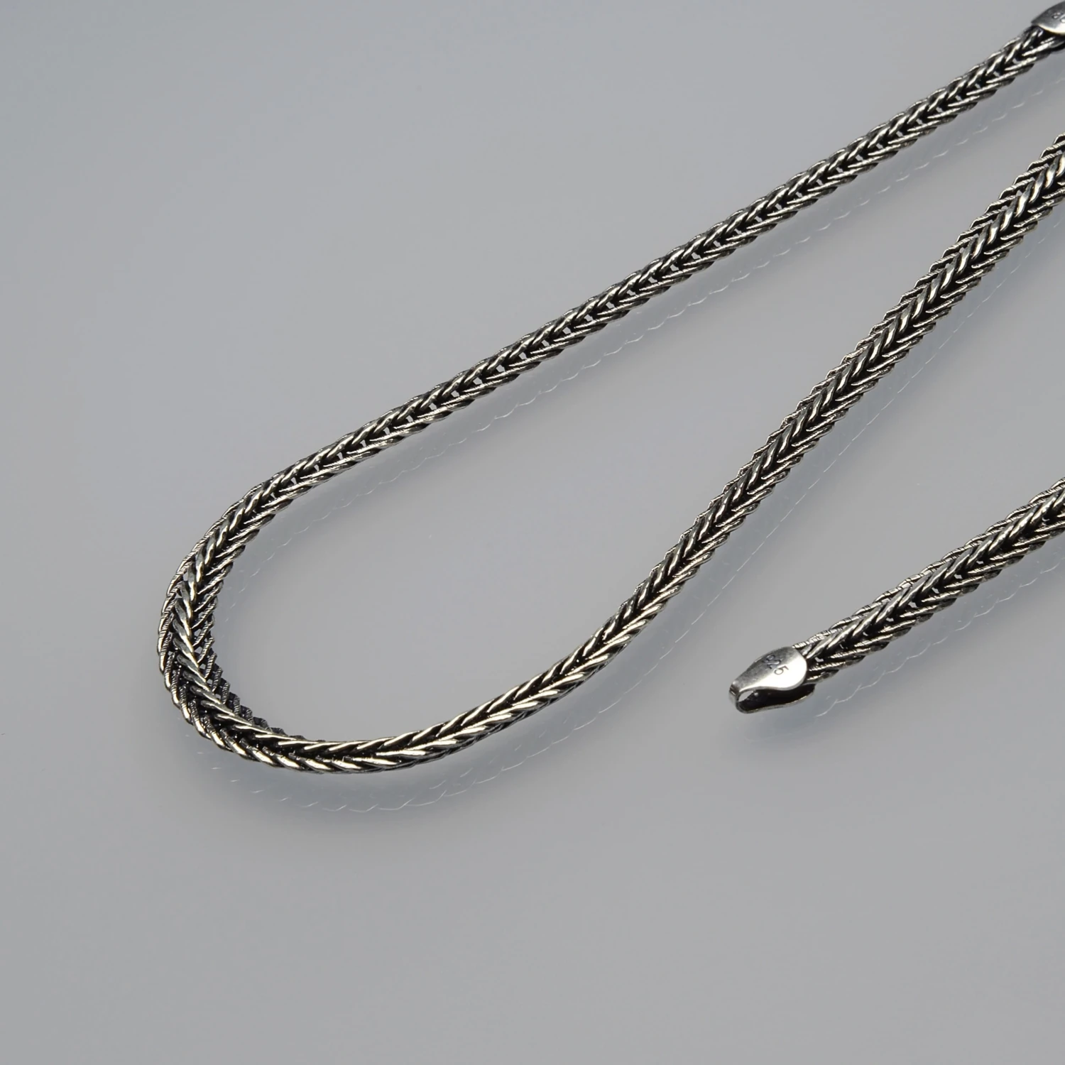 5n Balıksırtı Tilki Kuyruğu Gümüş Zincir