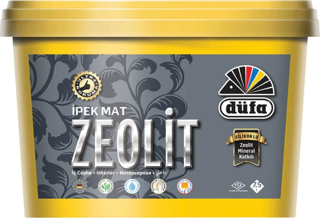 Zeolit İpek Mat İç Cephe Duvar Boyası Boya 7.5 Lt