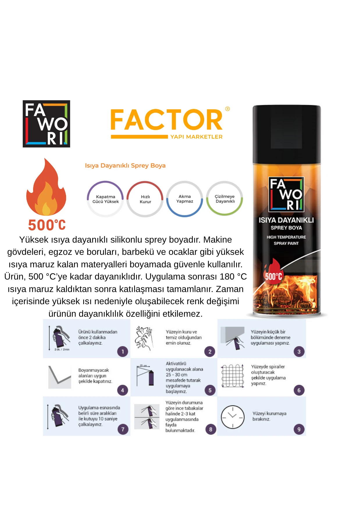 Isıya Dayanıklı Sprey Boya