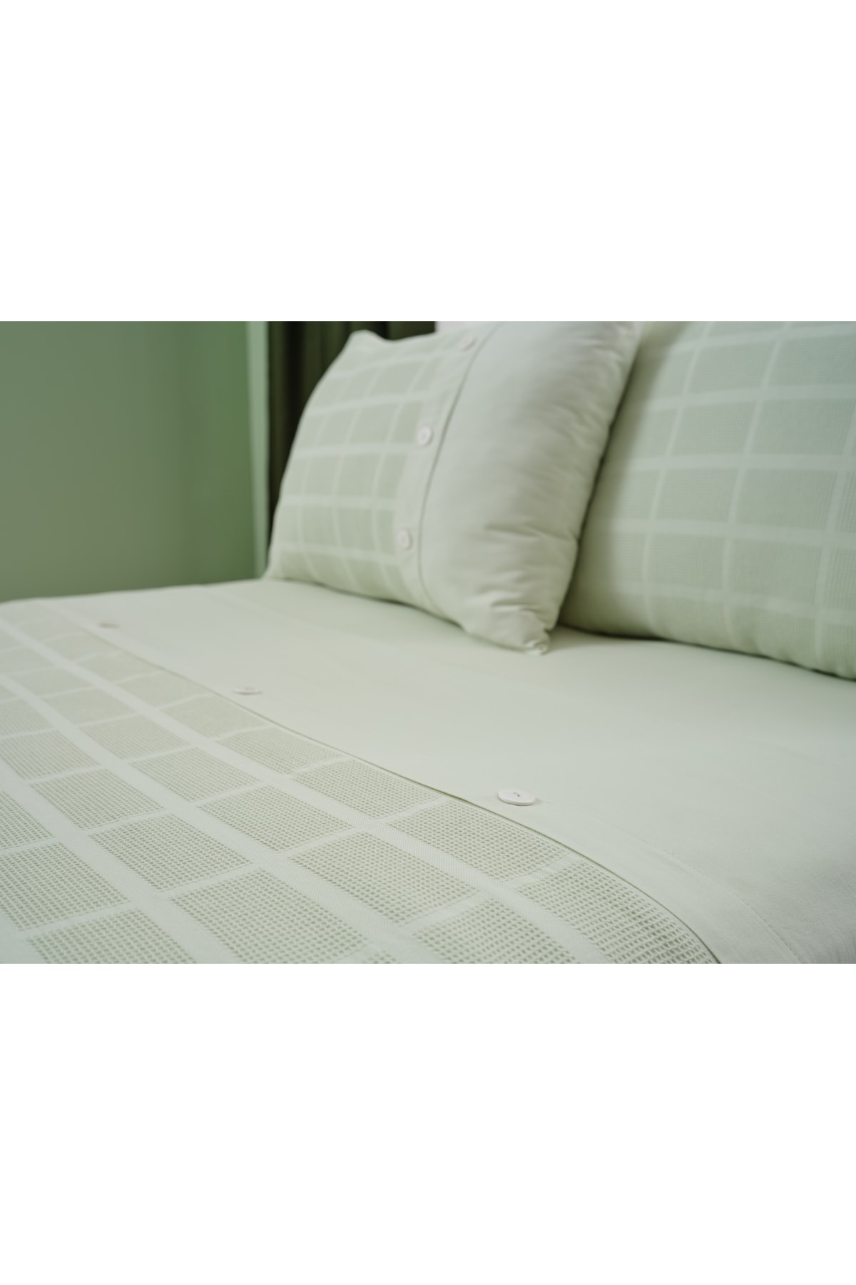 Multi Selection Nevresim Takımı + Pike Gloria Tek King Size - Yeşil
