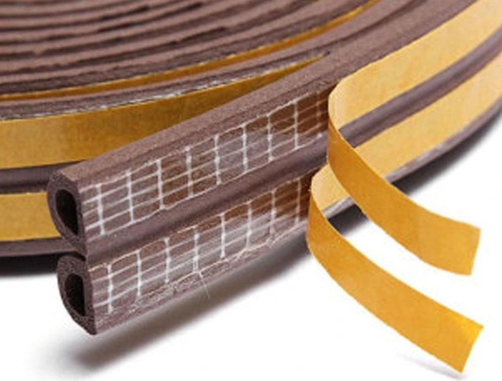 Yapışkanlı 10x2=20 Metre (KAHVERENGİ) Kapı Pencere Bandı Fitili Soğuk Izolasyon Kauçuk Bantları