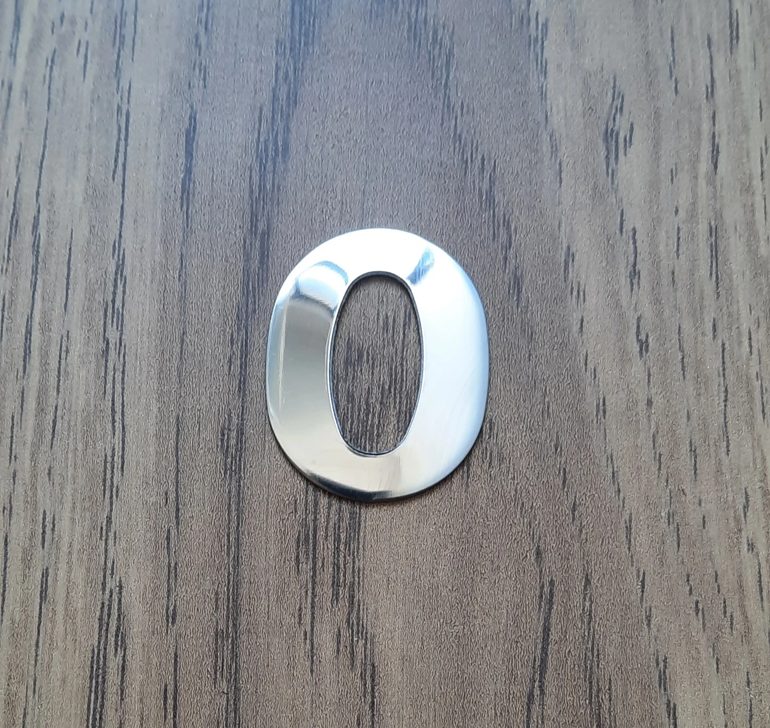 Kapı Numarası 4.2 cm No:0 Kendinden Yapışkanlı Krom Metal Dolap,ayakkabılık,raf,posta Kutu Numarası