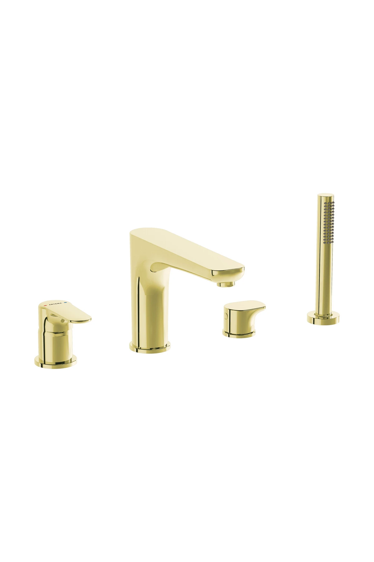 Root Round A4274323 Küvet Bataryası, 4 Delikli, Altın