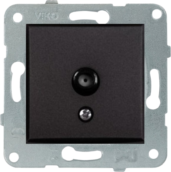 Linnera Life Gece Siyahı Uydu Prizi F Konnektörlü Sonlu Çerçevesiz - 90444096