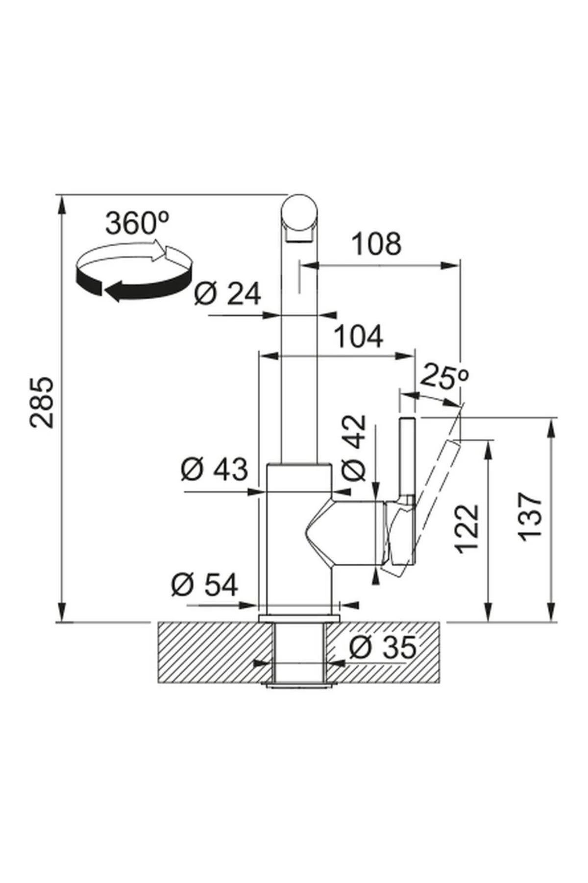 Lina L Doccia Spiralli, Mutfak Armatürü, Matt Black Renk