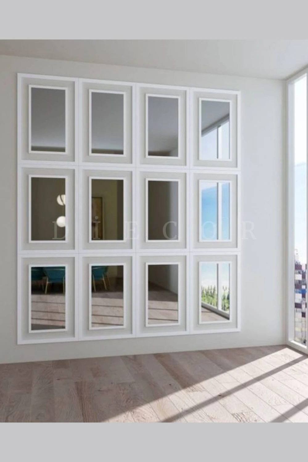 Dekoratif Boyanabilir 1 Adet 6 cm Düz Polistren Duvar Çıtası