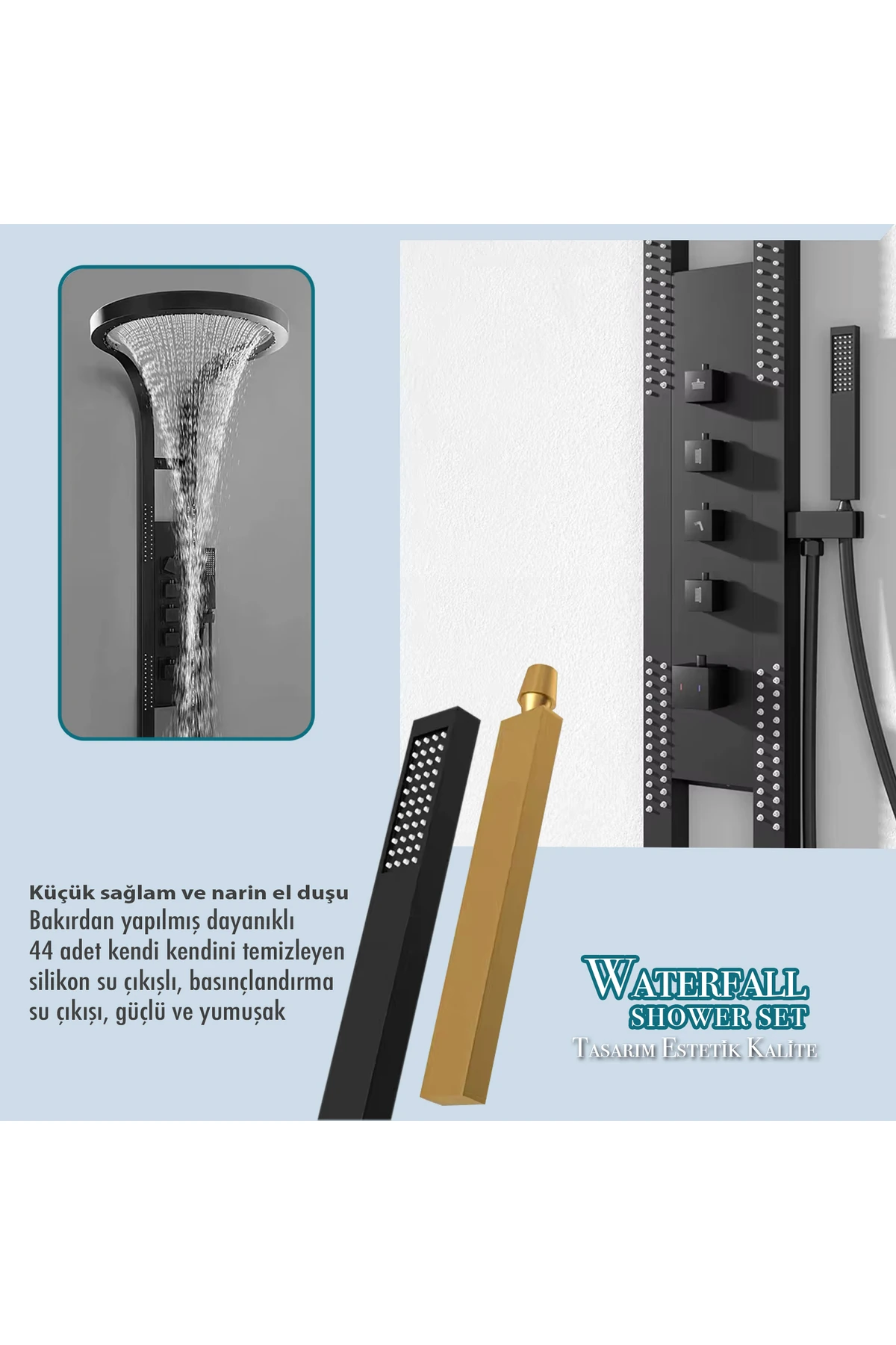 WATERFALL Duvara Monte Kolon Duş Seti