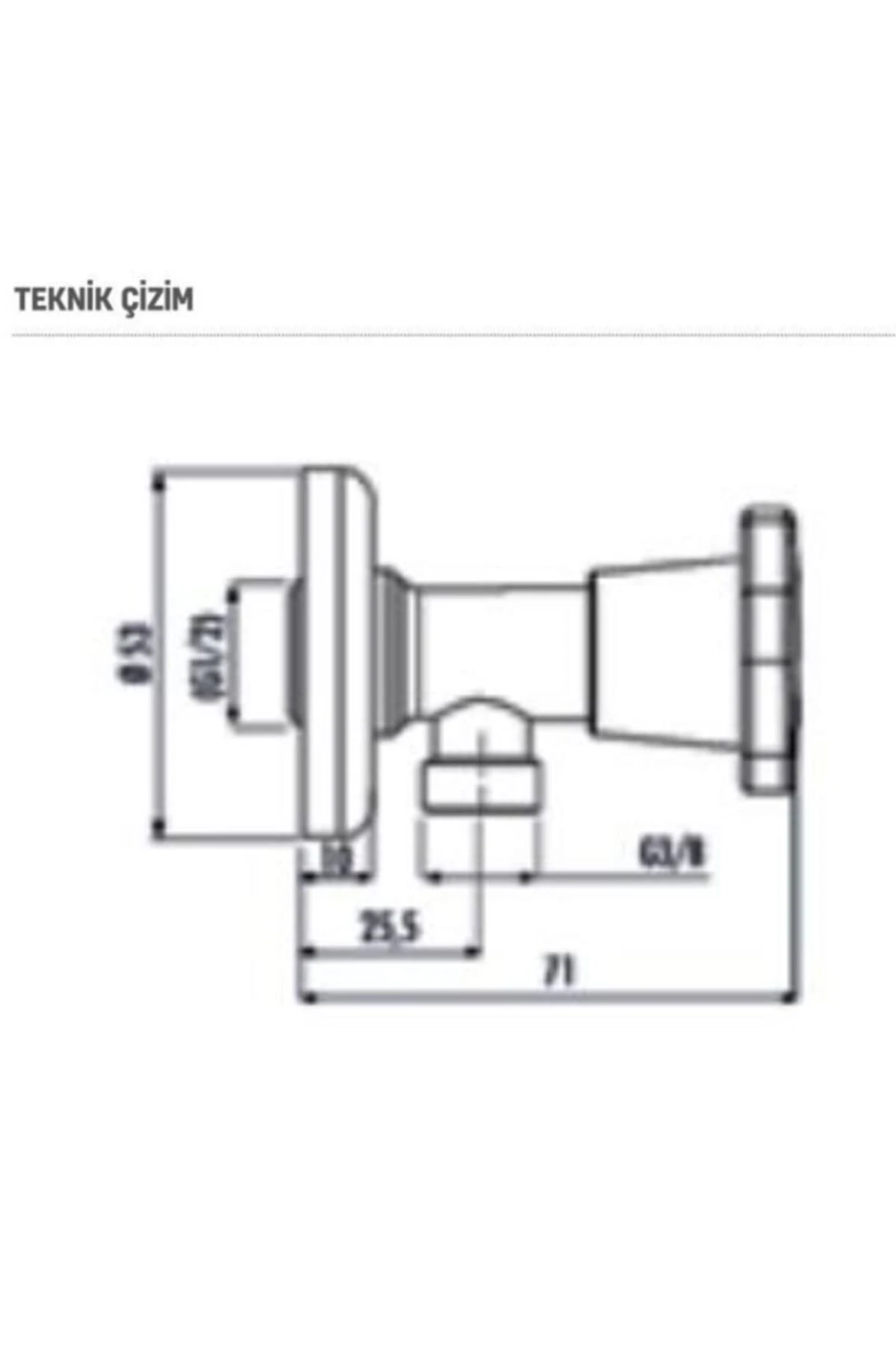 Ac42f Volan Ara Musluk 1/2'' - 3/8'' (krom)