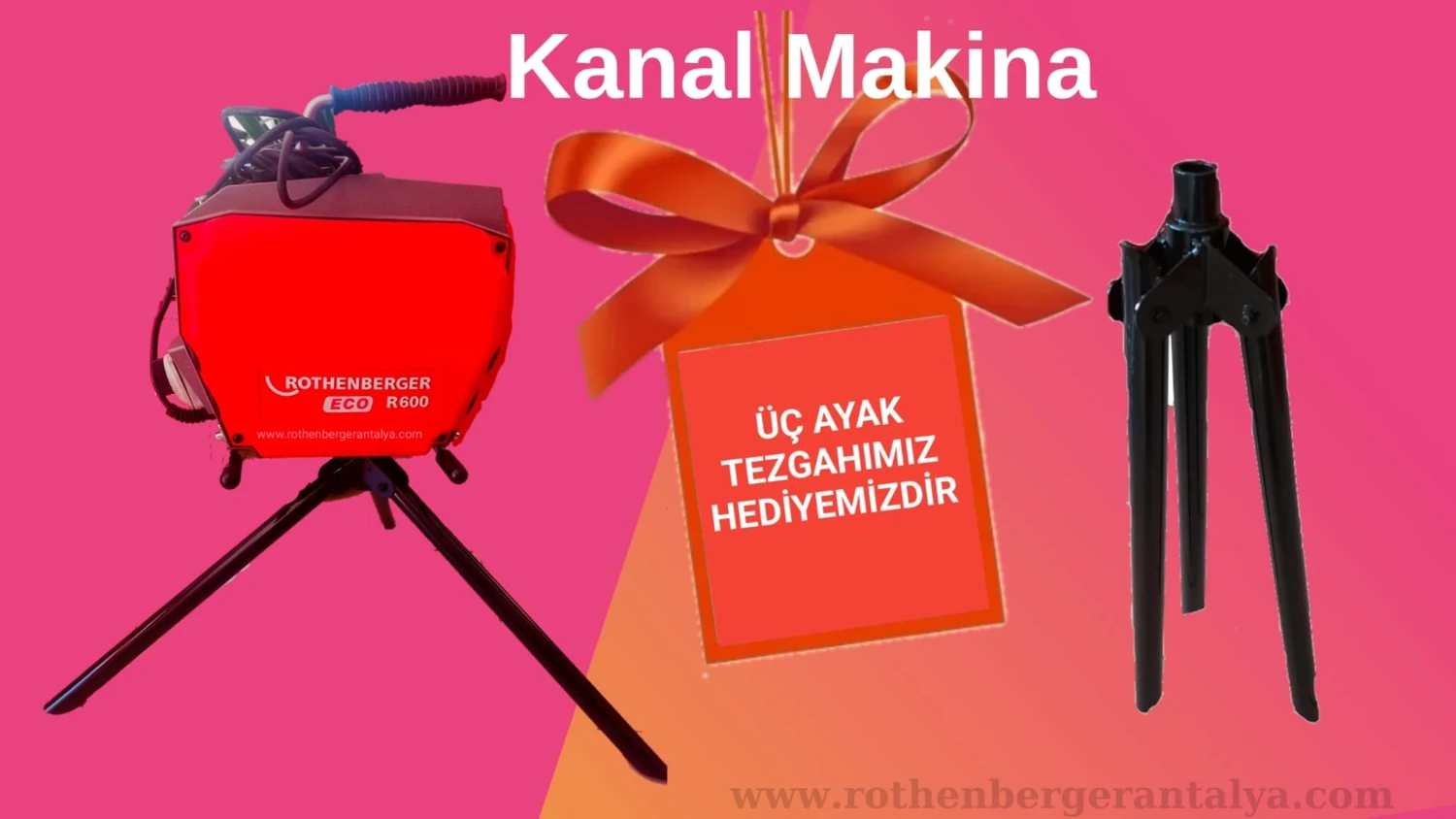 R600 Kanal Gider Açma Makinesi Eco Paket Hediyeli