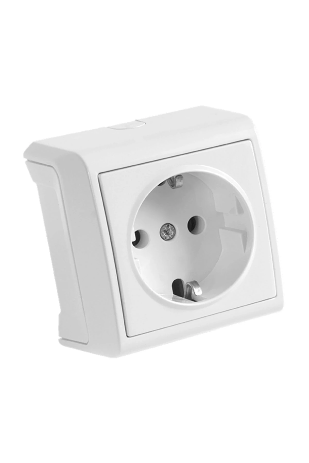 Vera Sıvaüstü Topraklı Priz Beyaz