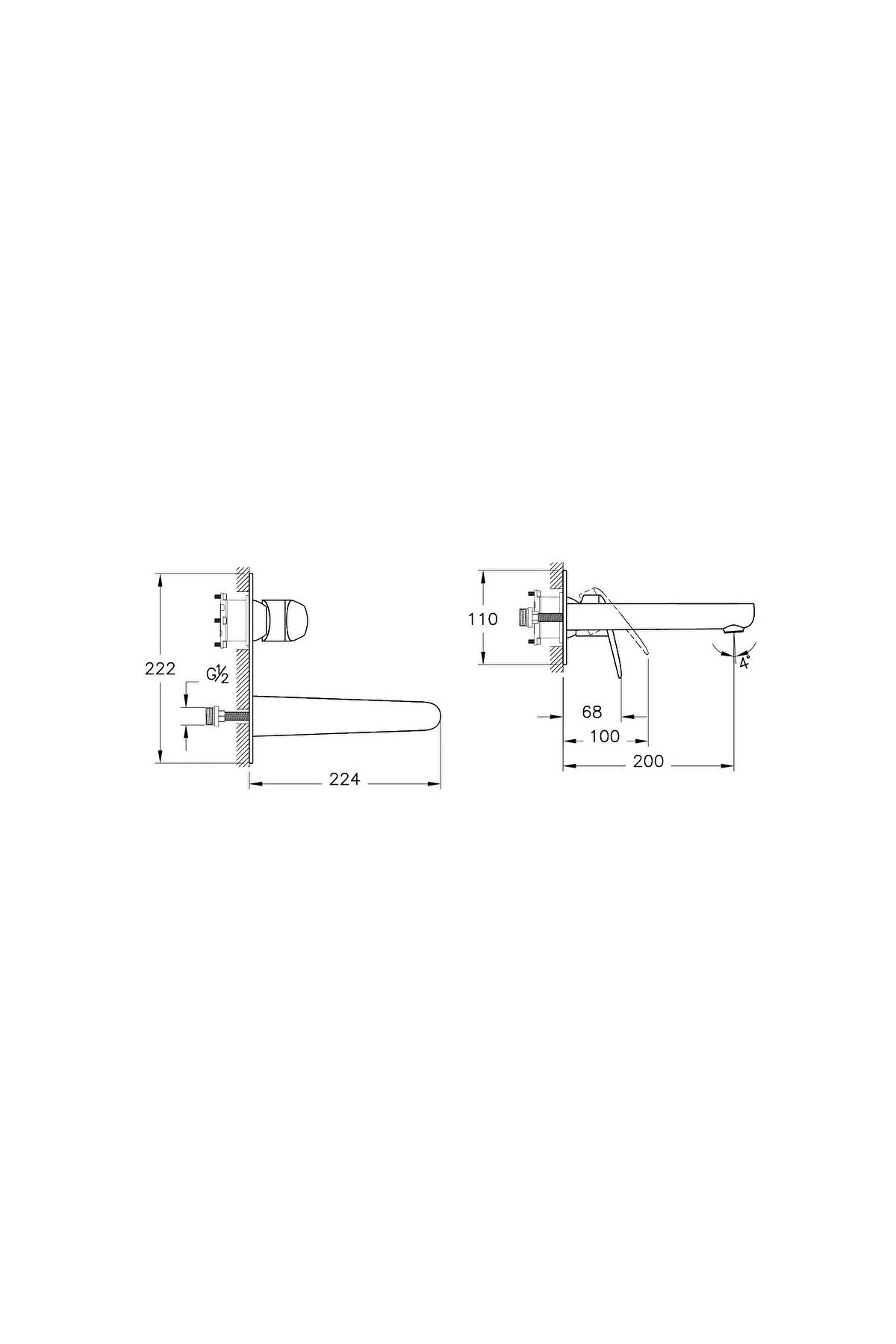 Lavabo Bataryası, Flow Round, Ankastre (Sıva Üstü Grubu) A43167