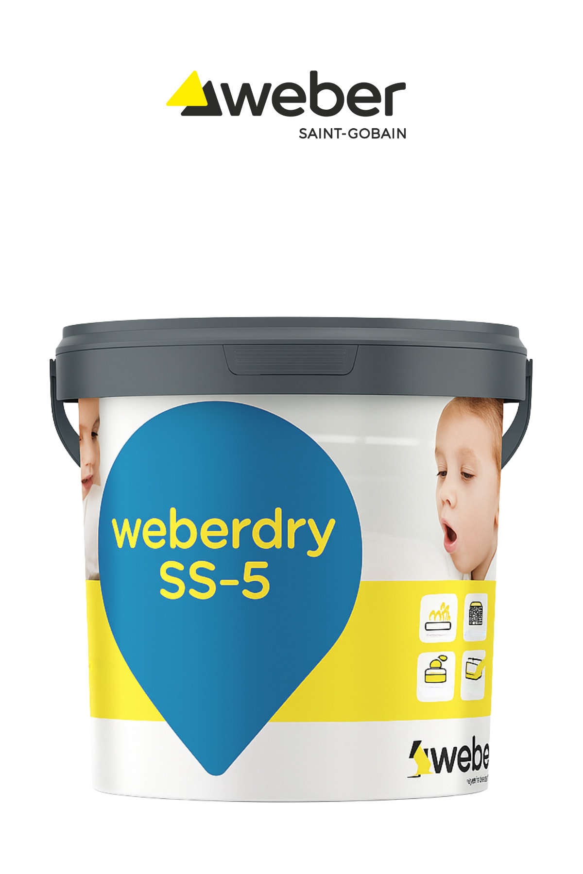 Dry SS-5 20 Kg Beyaz | Süper Elastik Su Yalıtım Çatı İzolasyon Malzemesi | Çift Komponentli