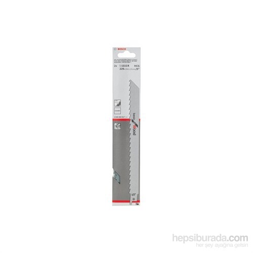 BOSCH - Basic Serisi Ahşap İçin Tilki Kuyruğu Bıçağı S 1111 K - 2'Li Paket