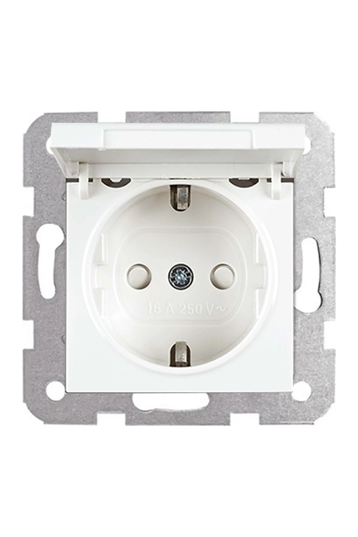 Viko Karre Beyaz Kapaklı Top Priz Mekanizma