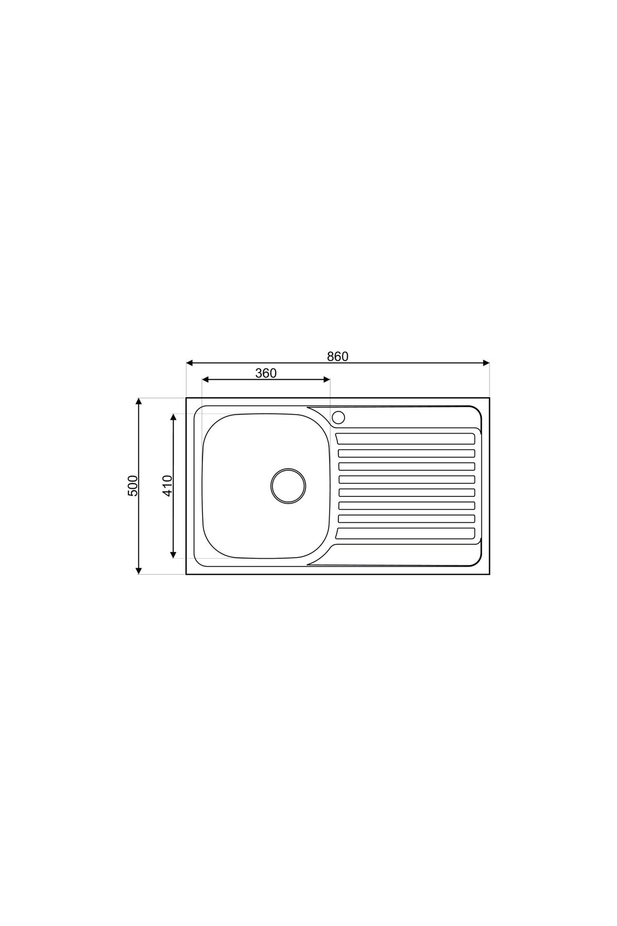 Inset Series As 89 50×86 Mikro Keten Dokulu Sağ Damlalıklı Paslanmaz Çelik Eviye (SİFON DAHİL)