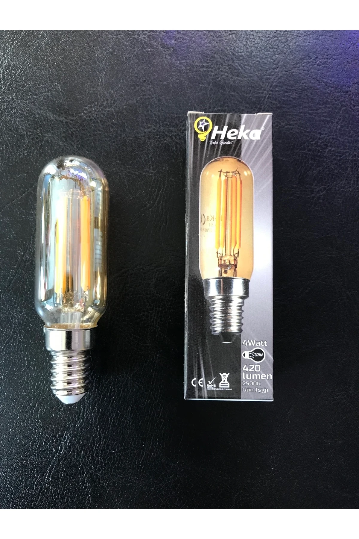 E14 Duylu 4 Watt T25 Bal Cam 8,5 Cm Avize Ampülü