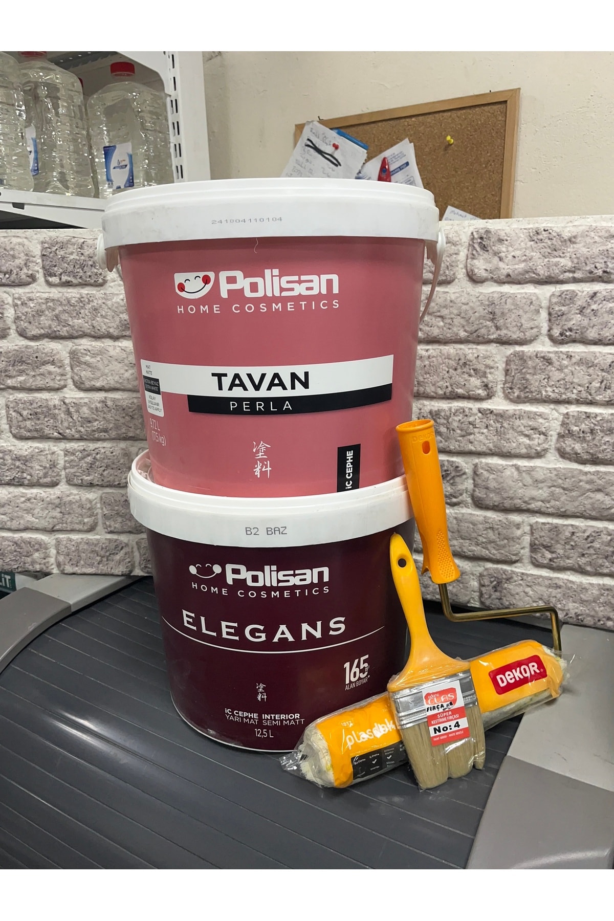 Elegans 12.5lt Perla Tavan12.5l Dekar Role 1adet 1 Adet Fırça Tüm Set