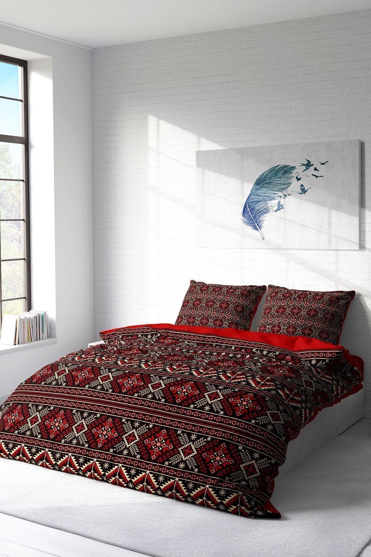 Nevresim Takımı %100 Doğal Pamuk Çift Kişilik 3d Digital Old Design