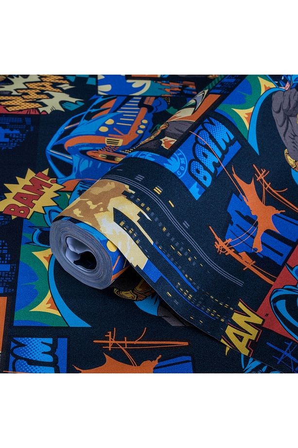 Ada Kids 8917-1 Duvar Kağıdı Mavi Batman