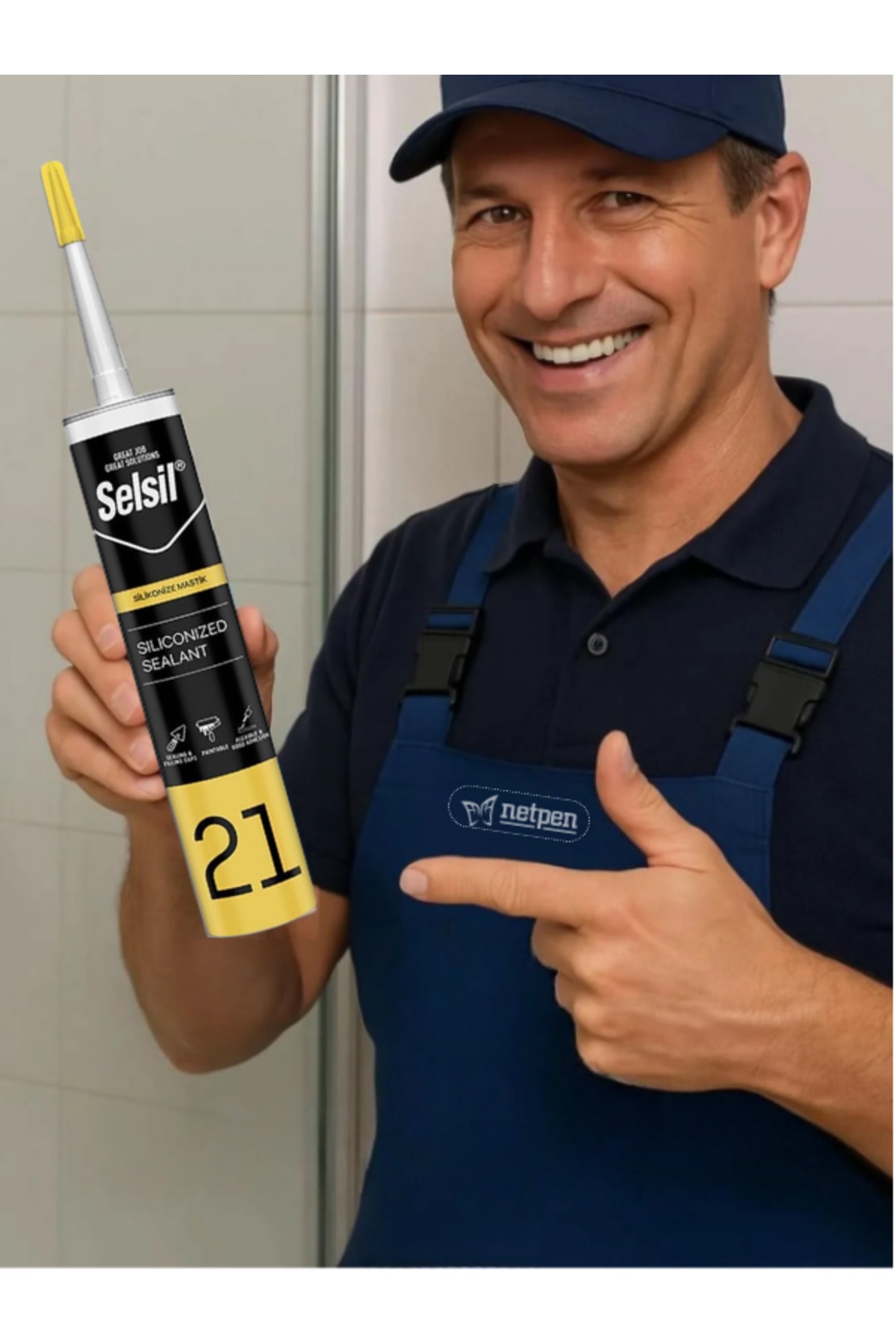 SELSİL Silikonize Mastik 500 Gr Gri (25 Adet),Demir Tabanca
