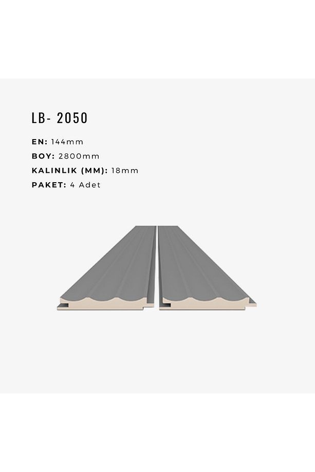 AGT Duvar Lambri Profili Lb 2050- SOFT TOUCH BEYAZ