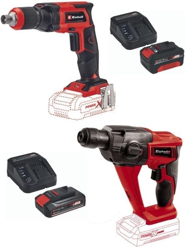 EİNHELL Te-Hd 18 Li Vidalama Delme Te-Dy 18 Li Alçıpan Vidalama 2.5AH-4.0AH Starter Kit Akülü Set