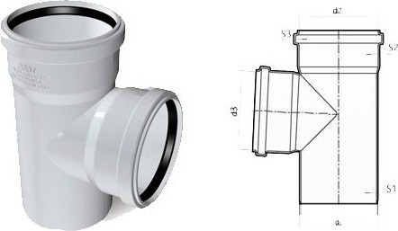 Pvc Te Çatal 70X50