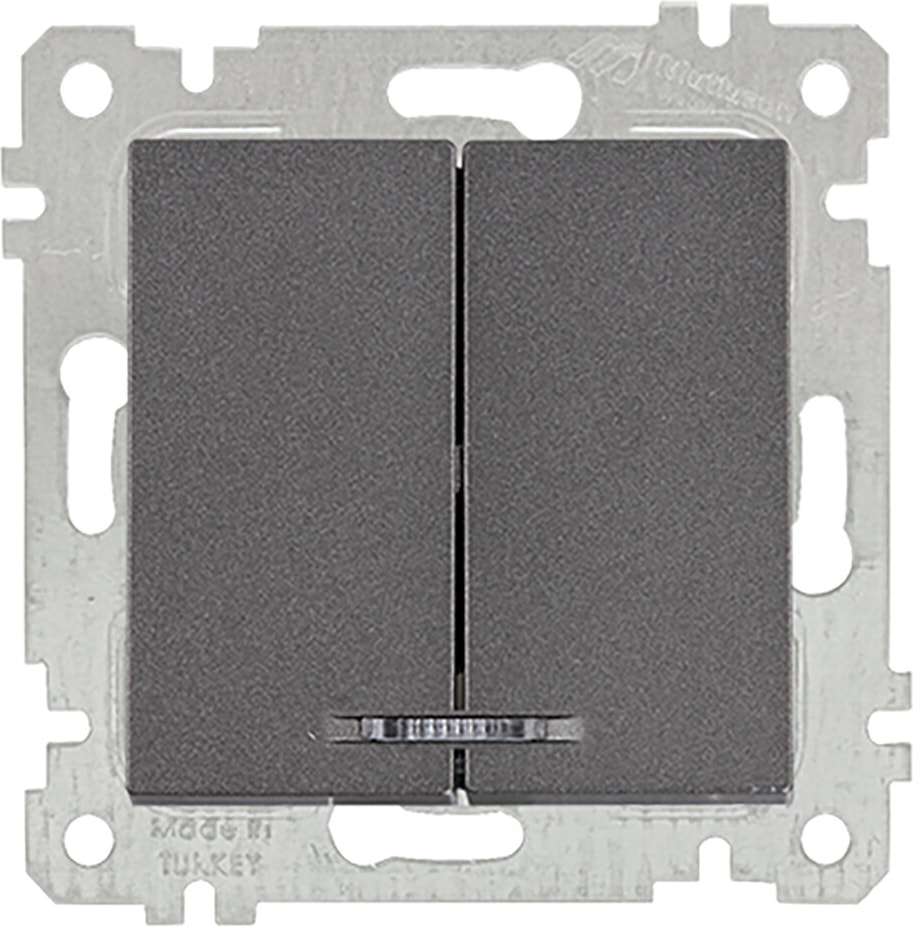 Rita Mekanizmalı Tuş Işıklı Komütatör (Vidalı) Füme