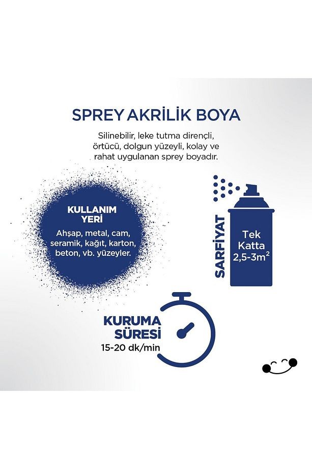 Boncuk Mavi Sprey Boya 400 ml (3 Adet )