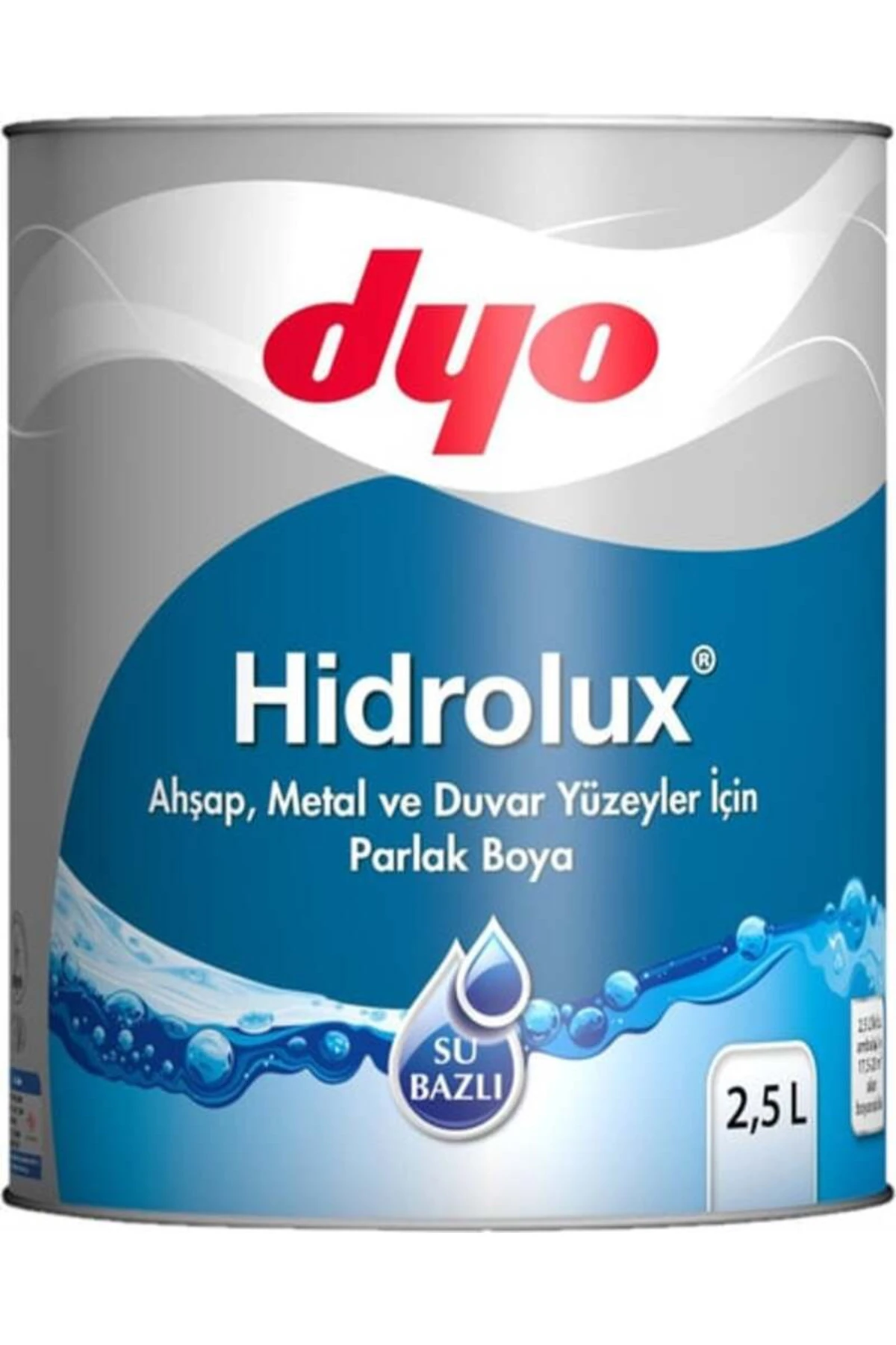 Hidrolüx Ahşap, Metal ve Duvar Yüzeyler için Parlak Boya 7,5 Lt