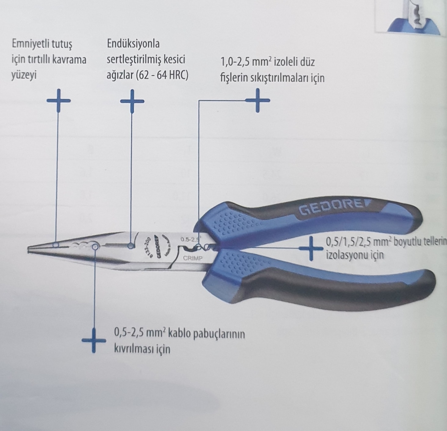 Telefoncu Kargaburun Üç Fonksiyonlu 180MM