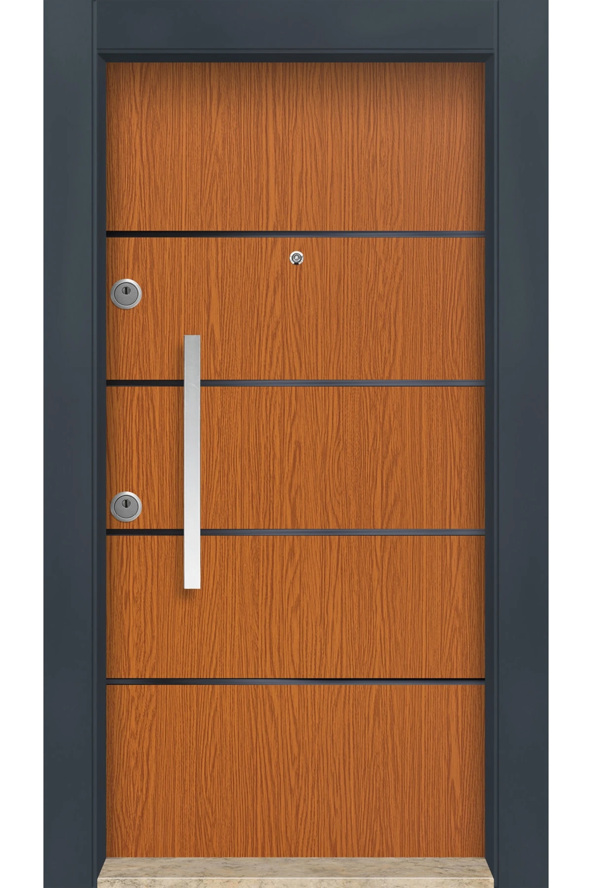 Dış Iklim Kapısı, Yağmura Güneşe Dayanıklı Çelik Kapı, Mn-6015 Sağ