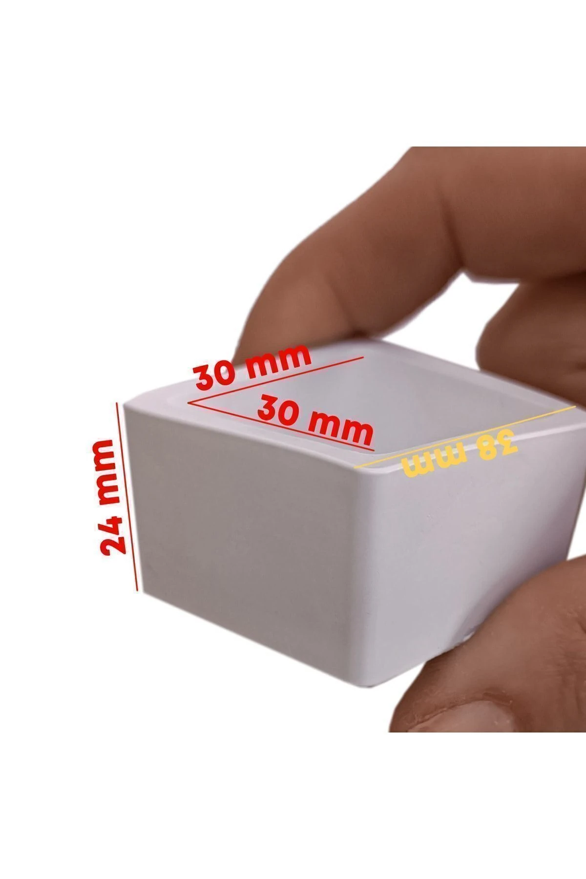 30x30 Mm Kare Pvc Sandalye Profil Ayak Pabucu Sessiz Yumuşak - Şeffaf (4 Adet)