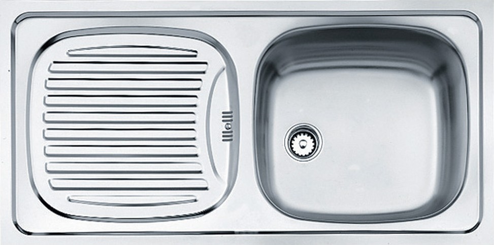 Ebm 45 Paslanmaz Çelik Evye Sol Damlacıklı İnox Düz