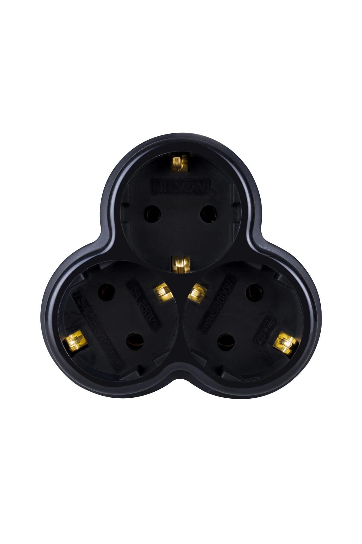 Flash Siyah 3'lü Golyat Topraklı Priz