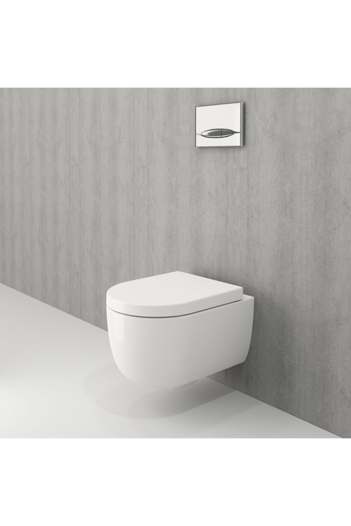 Banyoburda | Venezia Tondo Rimless Kisa Asma Klozet Ve Yavaş Kapanan Klozet Kapağı Beyaz