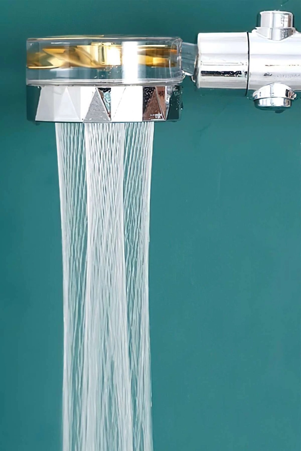 Turbo Duş Başlığı Su Tasarruflu 360 Hareketli Pervaneli Tazyikli Tuşlu Duş Başlığı (5047)