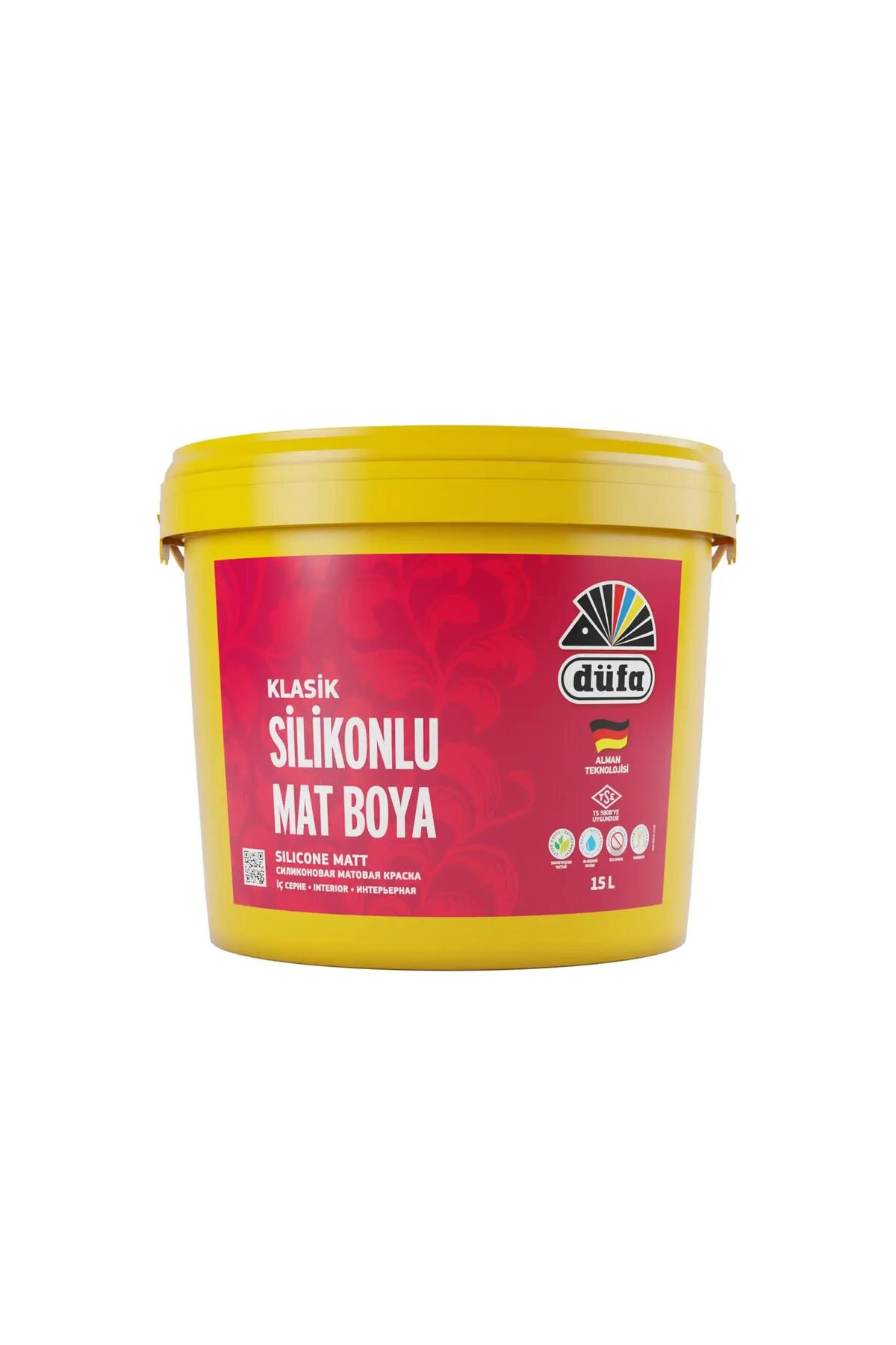 Klasik Silikonlu Mat Iç Cephe Duvar Boyası 1108 Koyu Fildişi 15 L