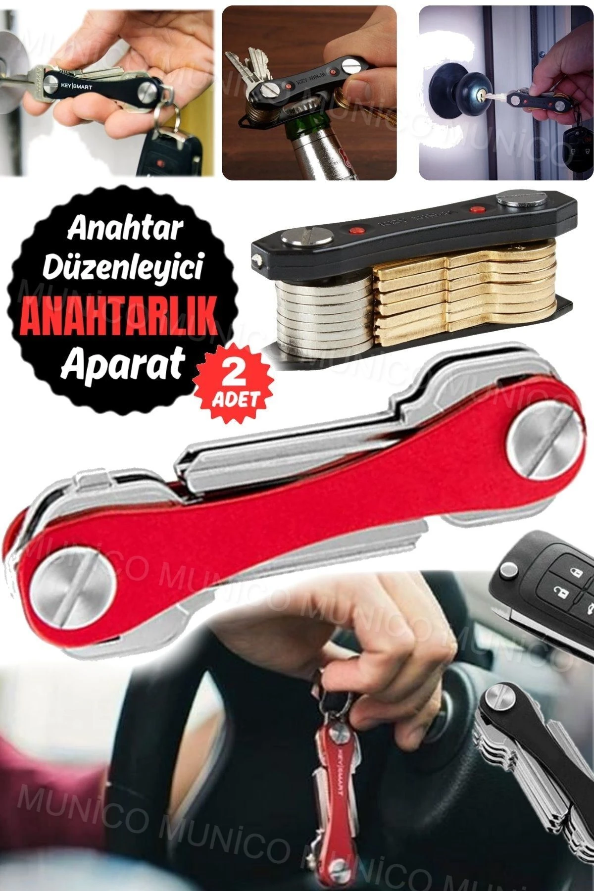 2 Adet Akıllı Anahtarlık Clever Key – Anahtarlarınızı Tek Noktada Toplayın ve Pratik Kullanımı