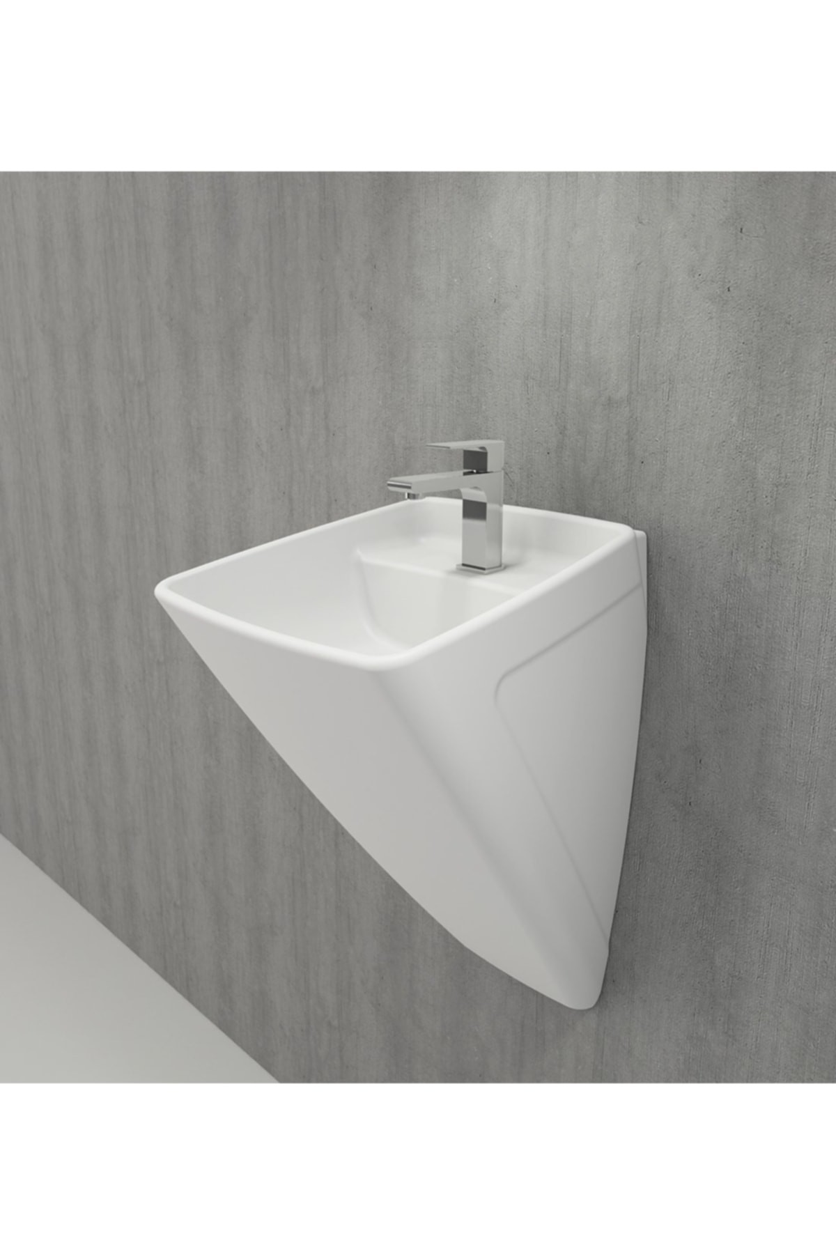 Firenze Asma Monoblok Lavabo, 48 Cm, Mat Beyaz 1082-002-0126
