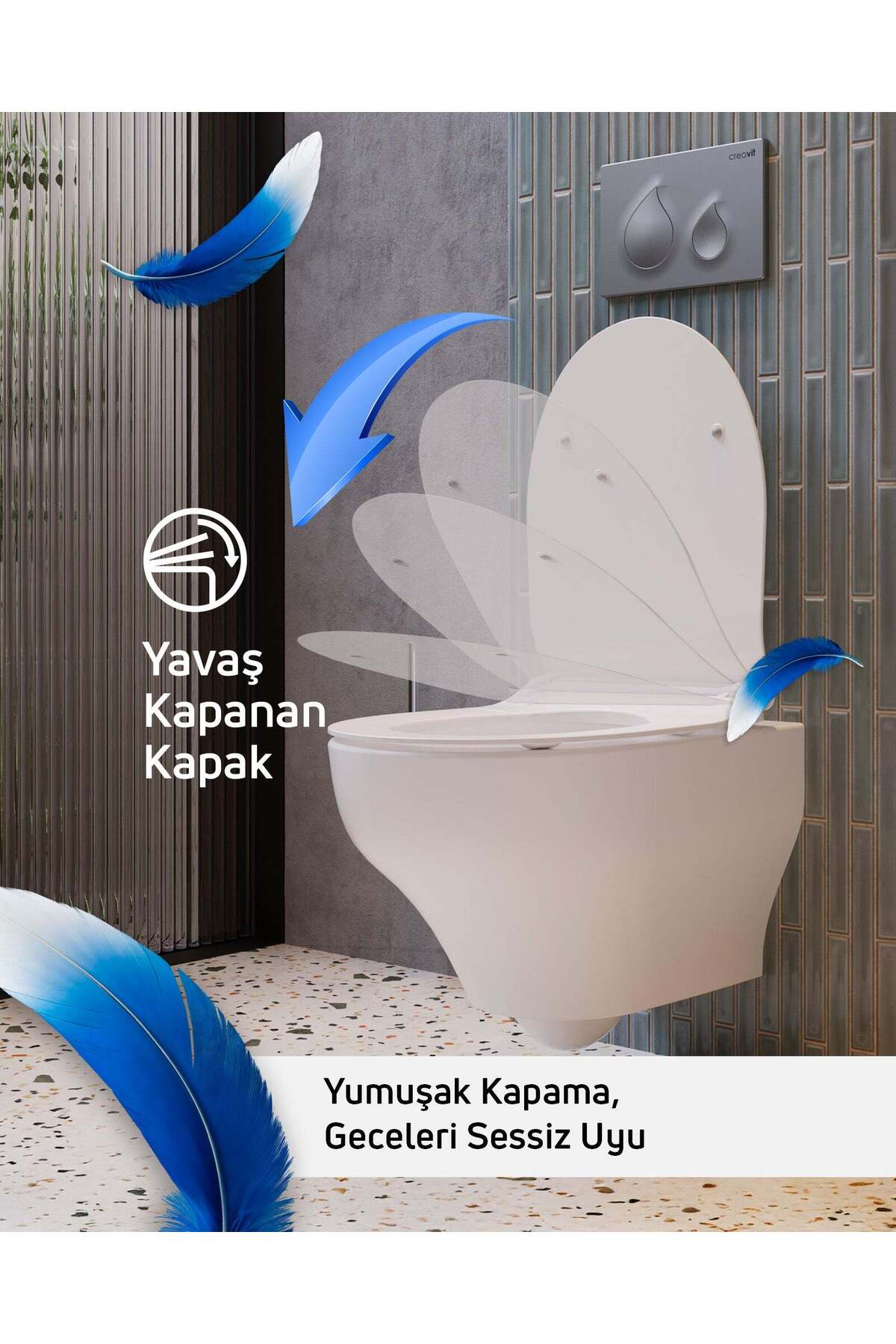 Ness Vortex Asma Klozet ve Kapak Seti