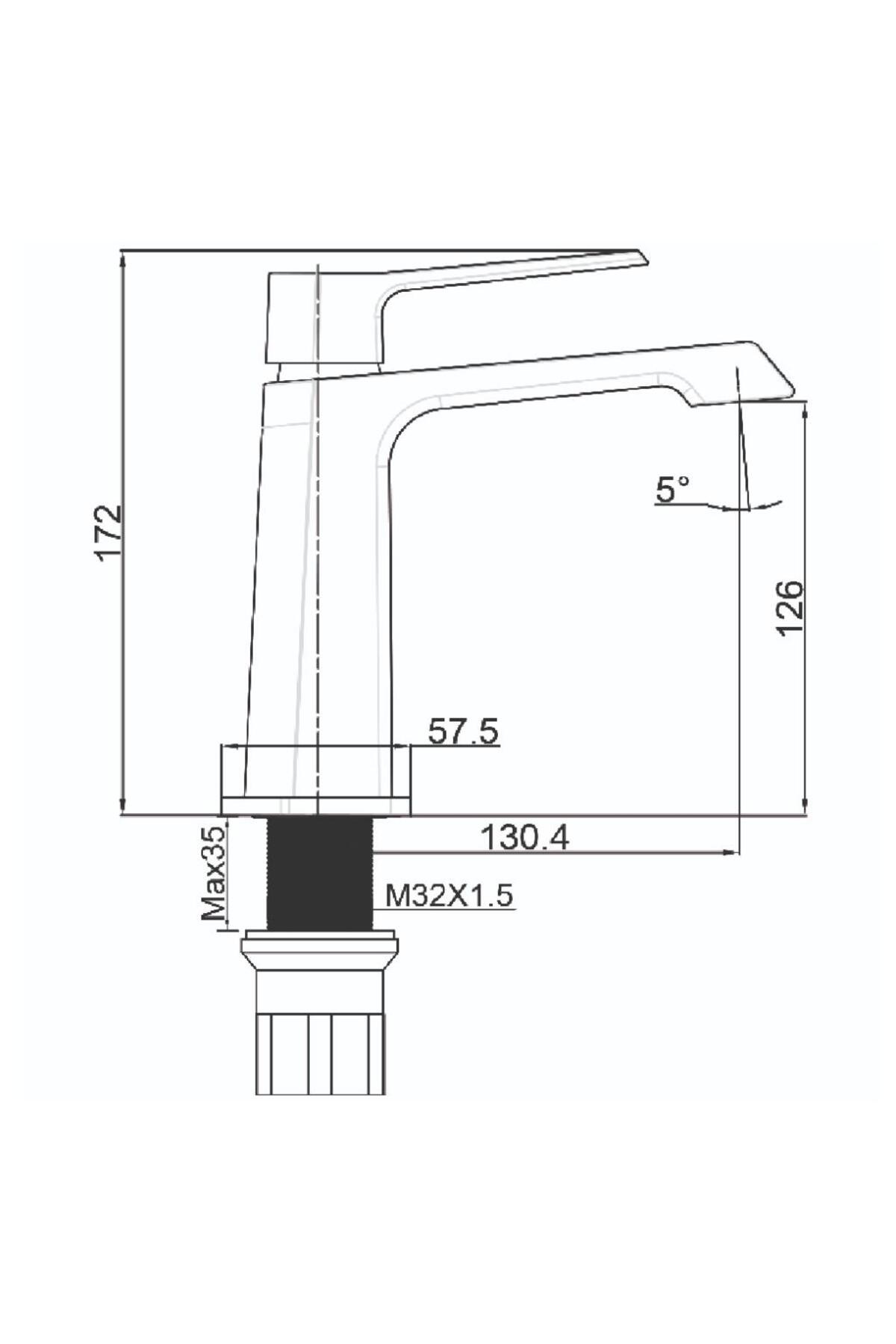 Stark Lavabo Bataryası Gun Grey SK1500GR