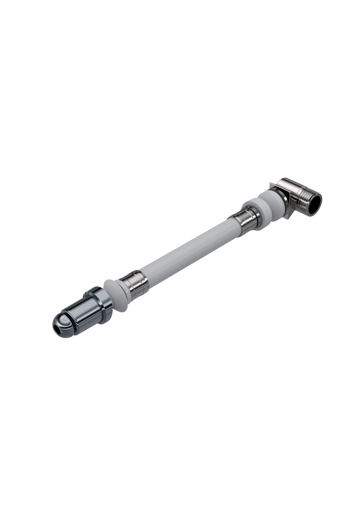 Asma Klozet Esnek Taharet Borusu – Dirsekli | Krom Uç | 110 mm | Kolay Montaj