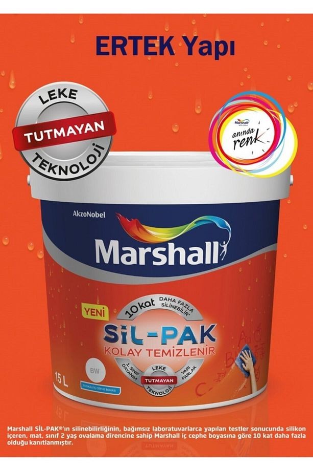 Sil-pak Leke Tutmaz Duvar Boyası 15 Lt Inci Tanesi