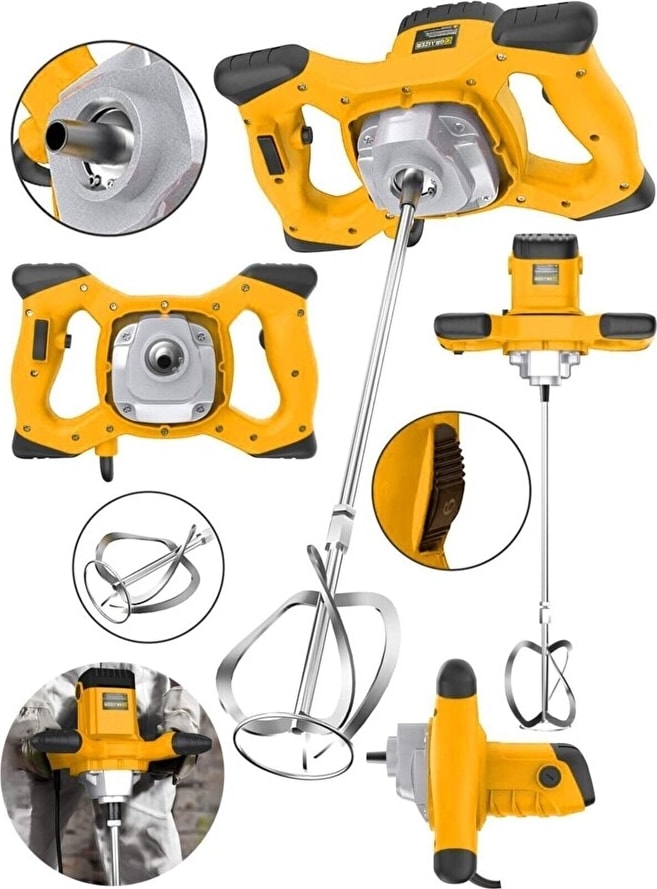 Alman MX-9200 Bakir Sargi 6 Kademe Devirli Ayarlı Elektirikli Alçı Boya ve Harç Karıştırıcı Mikser