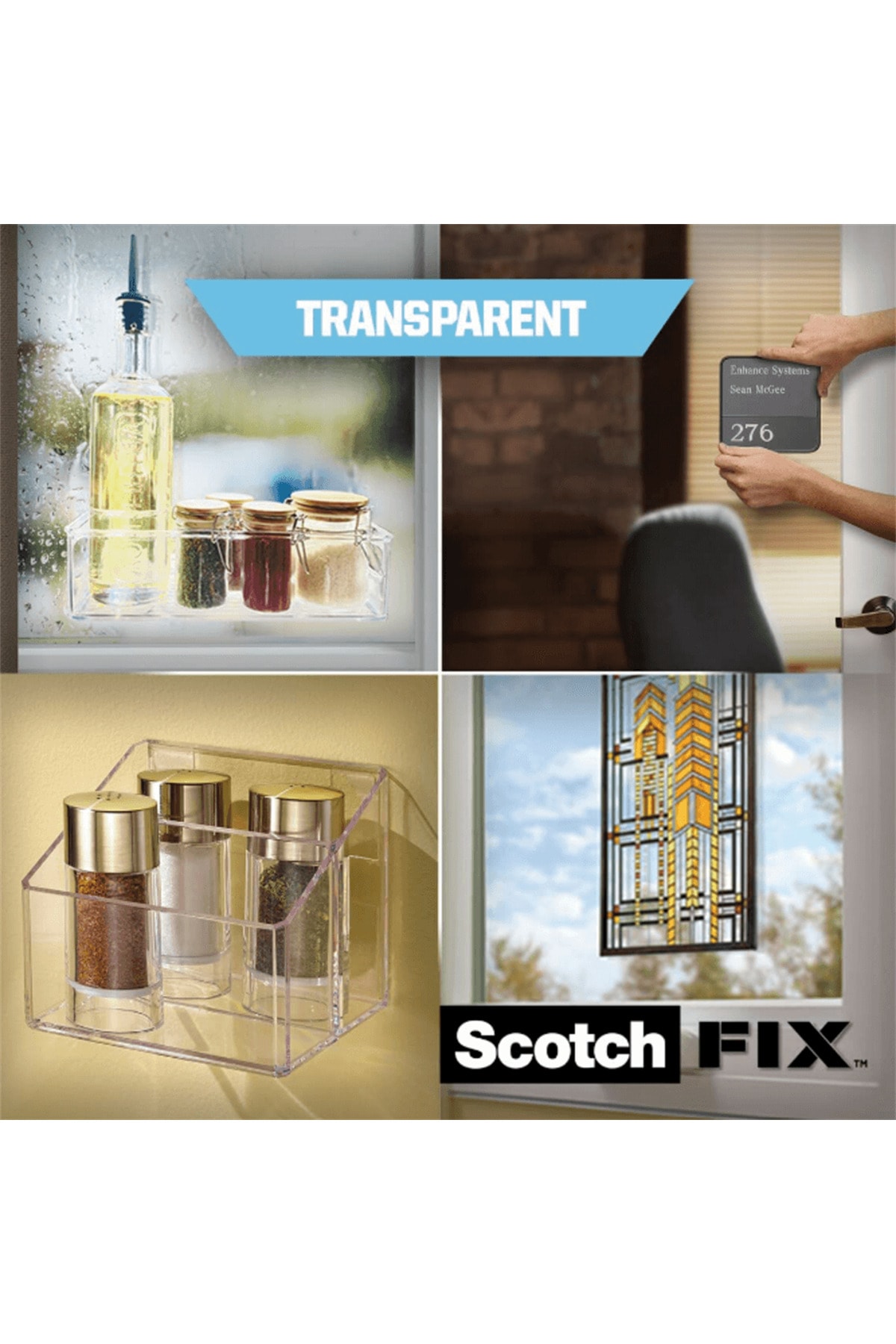3M ™ Scotch-fix™ Montaj Bandı - 4910c-1915-p, Şeffaf - Max 7 Kg (19MM X 1,5M)