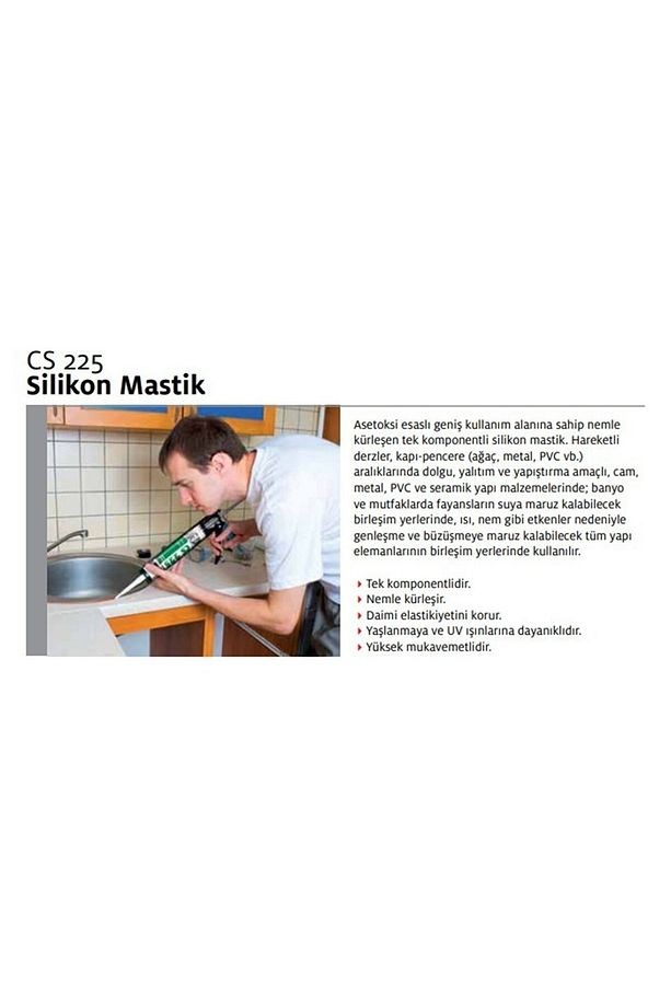 Ceresit Cs 225 Silikon Mastik Şeffaf 280 gr 25'li Koli