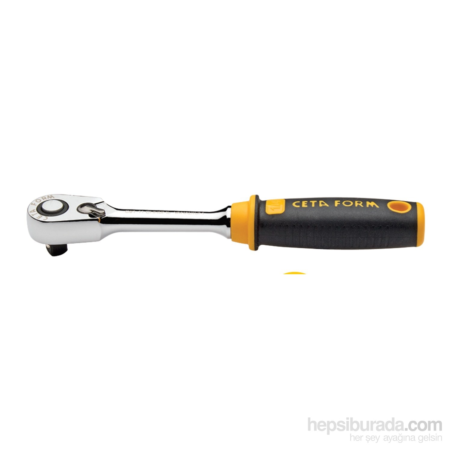 C01-11 1/4” Düğmeli Cırcır Kolu (Kompakt Kafa)