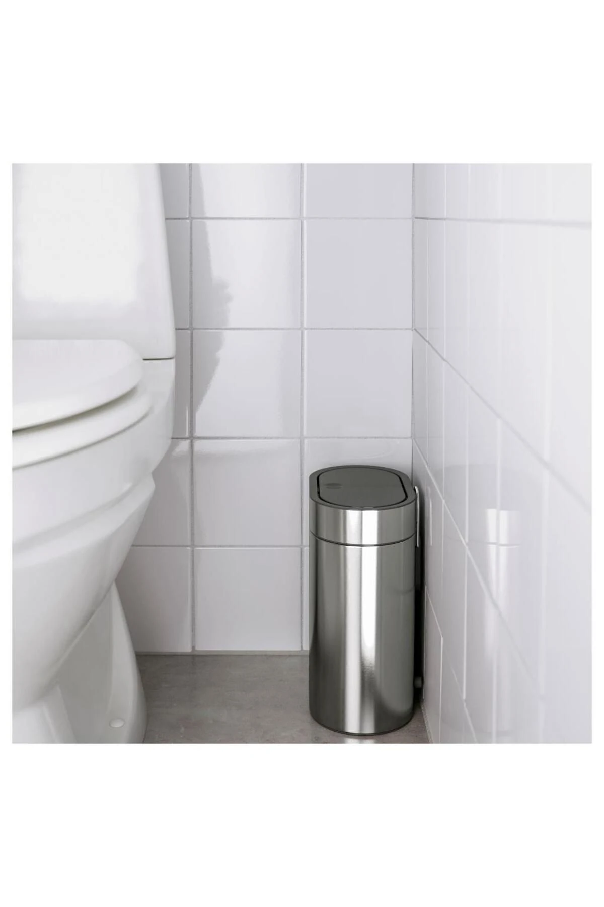 BROGRUND dokunmatik çöp kutusu , gri, 4 lt, paslanmaz çelik